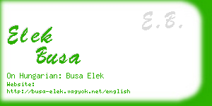 elek busa business card